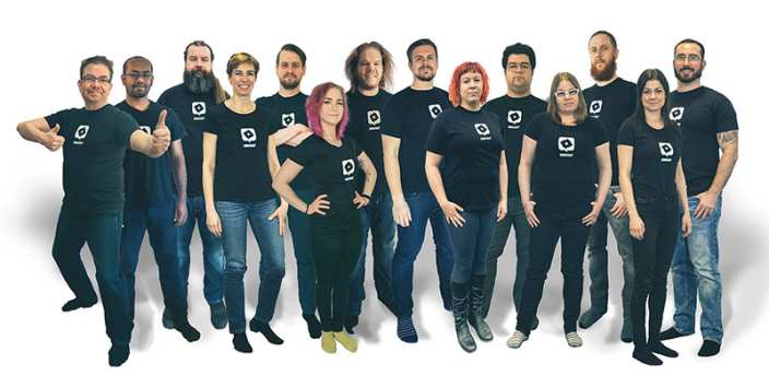 Ninchat employees in group photo