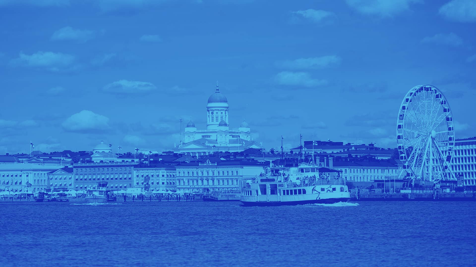 Helsinki skyline gradient