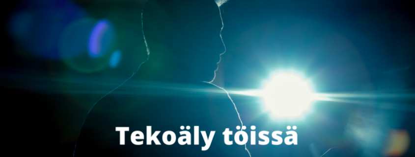 Event banner for Tekoäly töissä webinar series