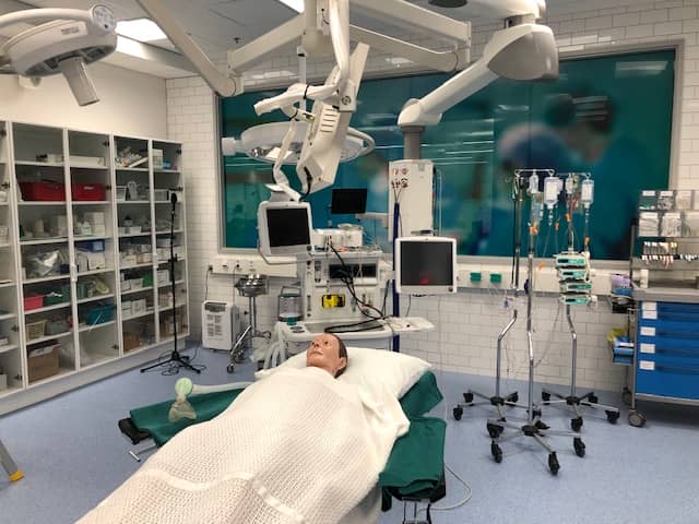Operating room in Metropolia simulation hospital in Helsinki