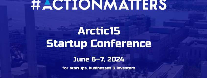 The event banner of Arctic15 Startup Conference for 2024