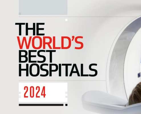 The banner of the World's Best Hospitals 2024 list by Newsweek